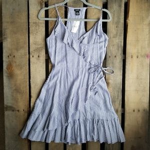 Blue Summer Wrap Dress
